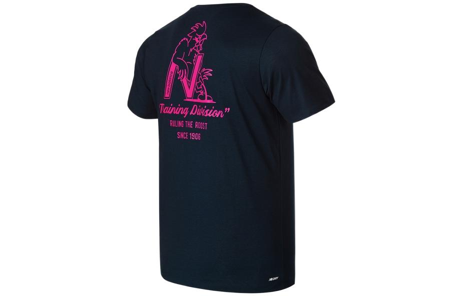 New Balance Men's New Balance Casual Breathable Printing Round Neck Short Sleeve Blue MT11071-EM1