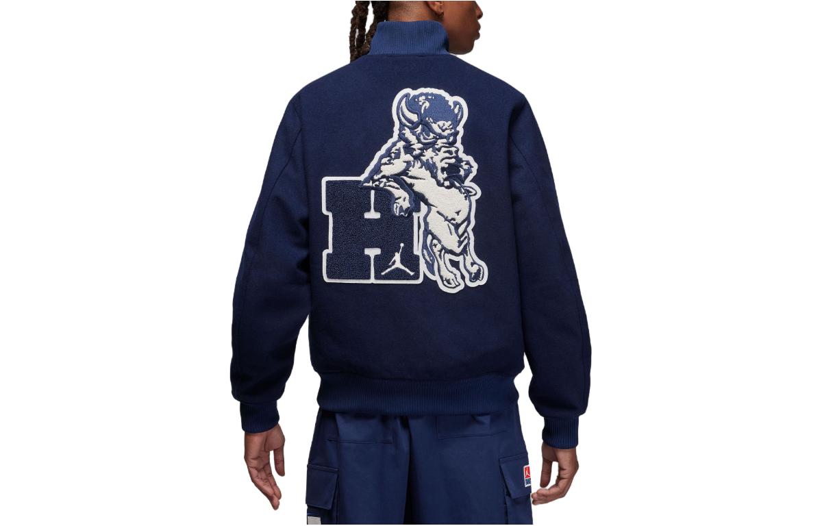 Air Jordan x Howard University Varsity Jacket 'Navy' FJ9340-419