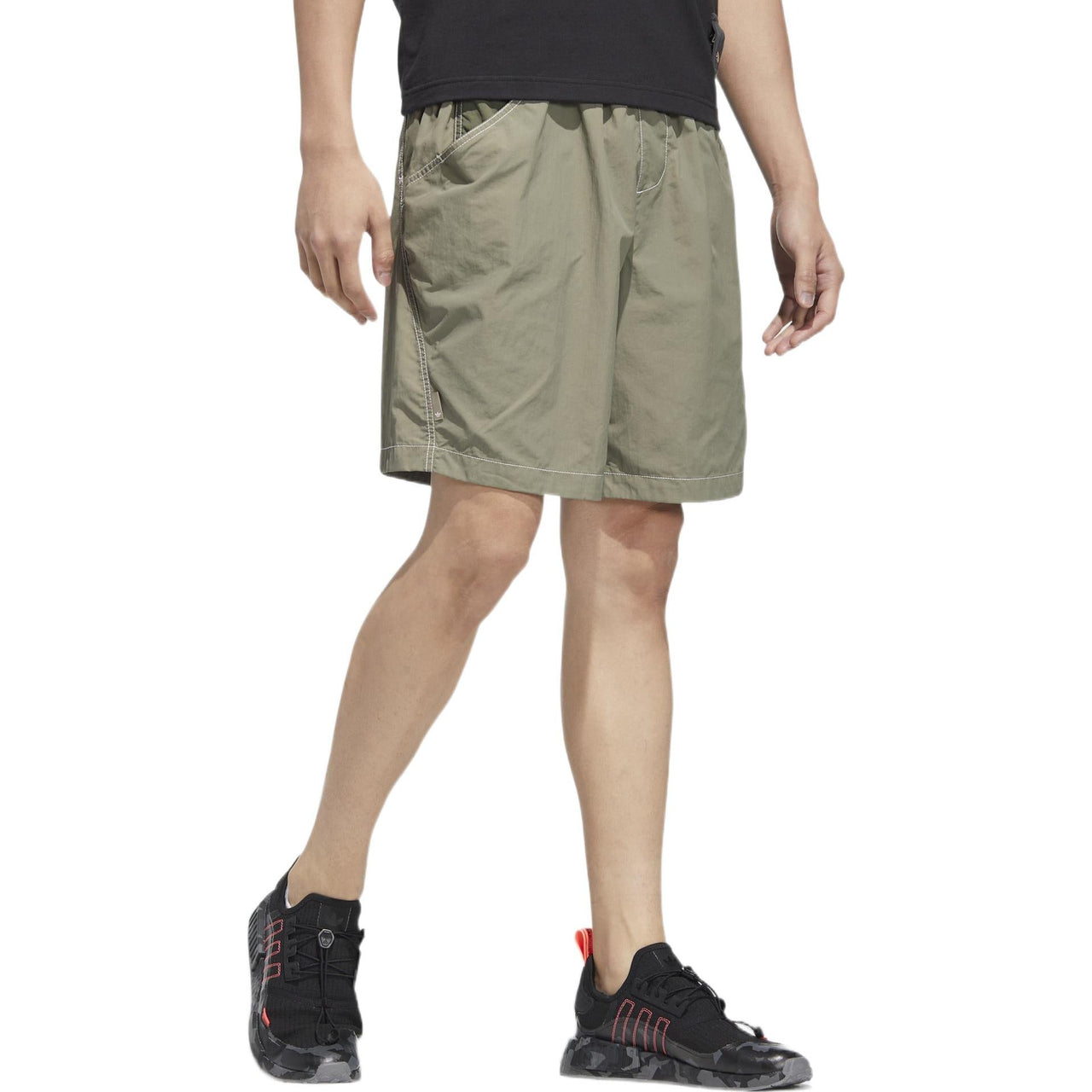 adidas originals Solid Color Casual Sports Shorts Green HM8002