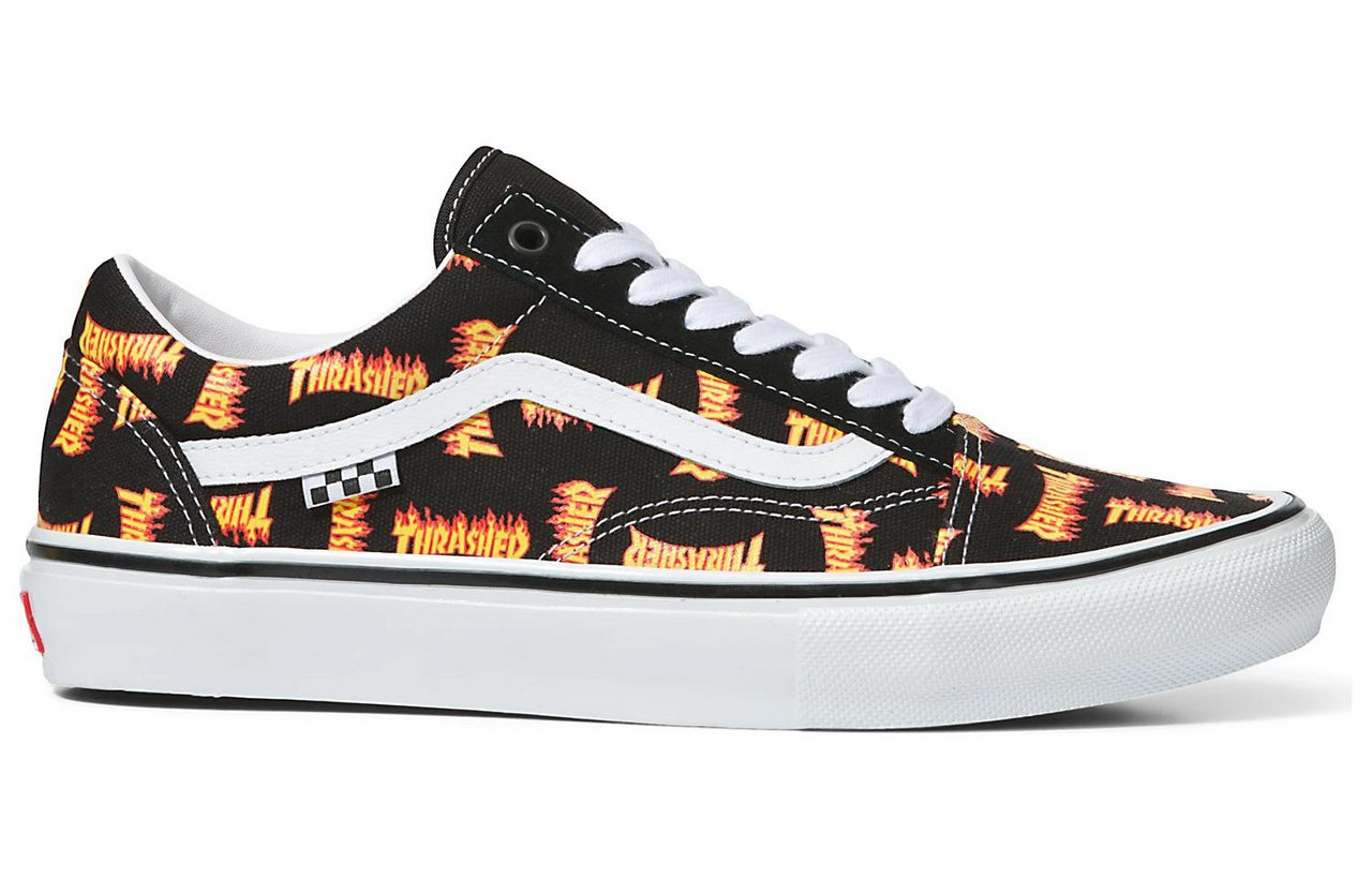 Vans Thrasher x Skate Old Skool 'Allover Thrasher Flame Logo' VN0005W0BML