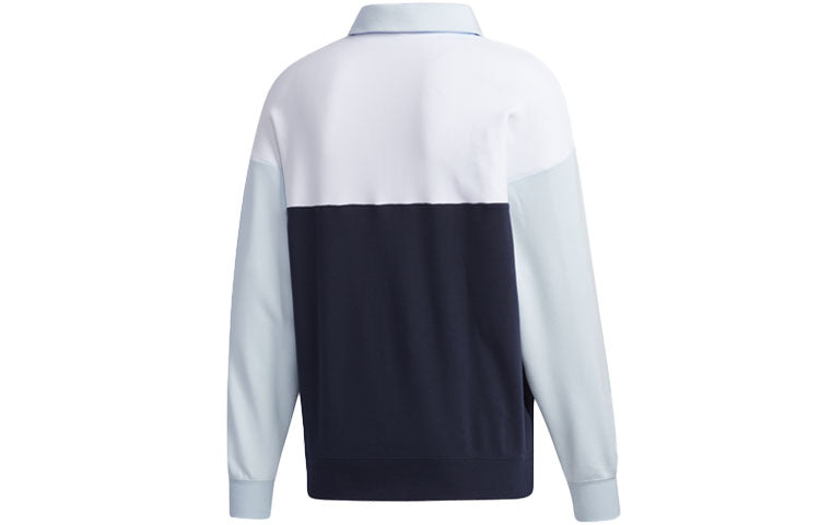 Men's adidas neo Colorblock Casual Polo Sports Ink Blue GQ2168