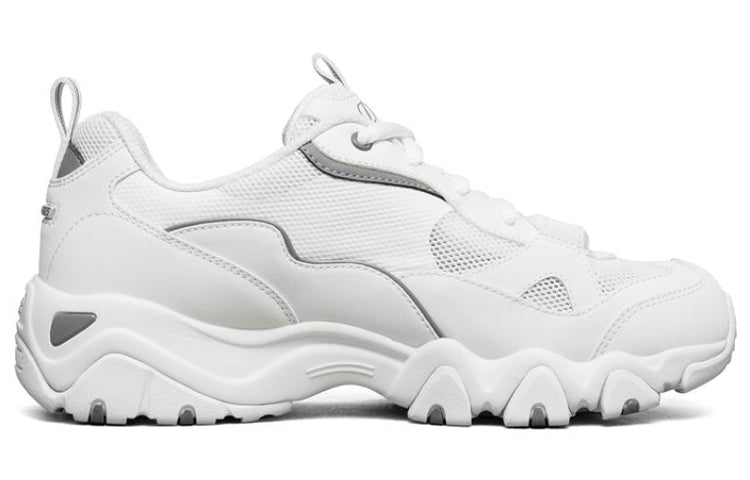 (WMNS) Skechers D Lites 2.0 Silver/White 88888397-WHT