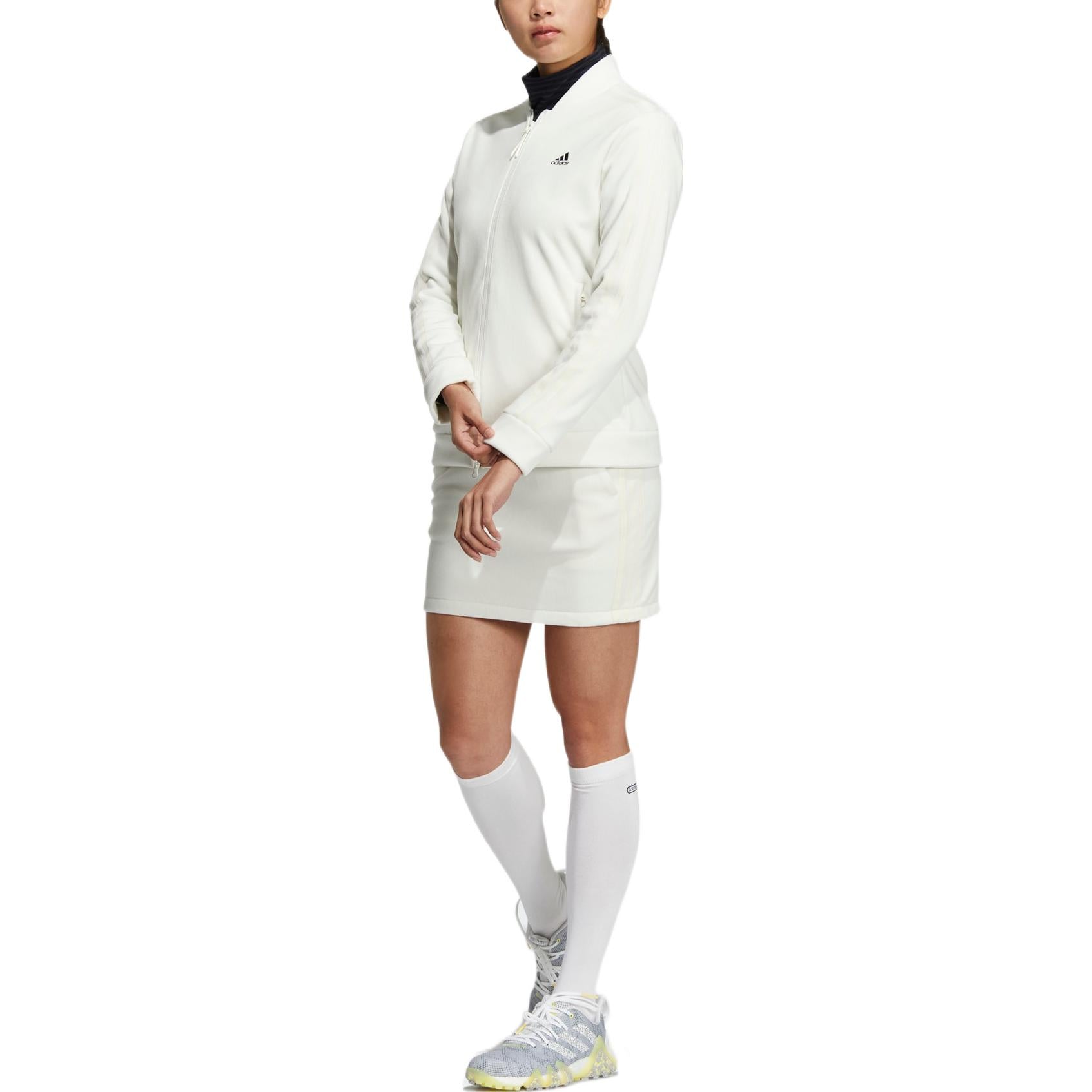 (WMNS) adidas 3-Stripe  Two-Piece Long Sleeve Suit Asia Sizing 'White' HG8273