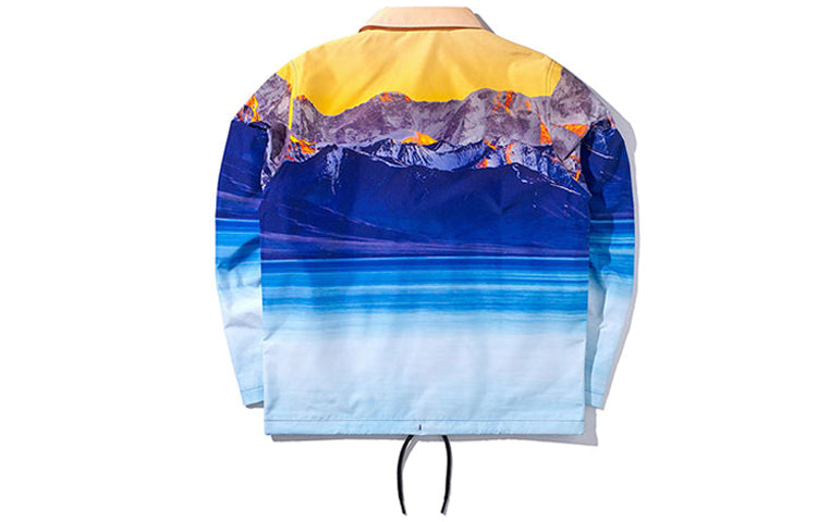 Li-Ning Sports Fashion Series Blue Printing Jacket 'Sky' AFDP629-1