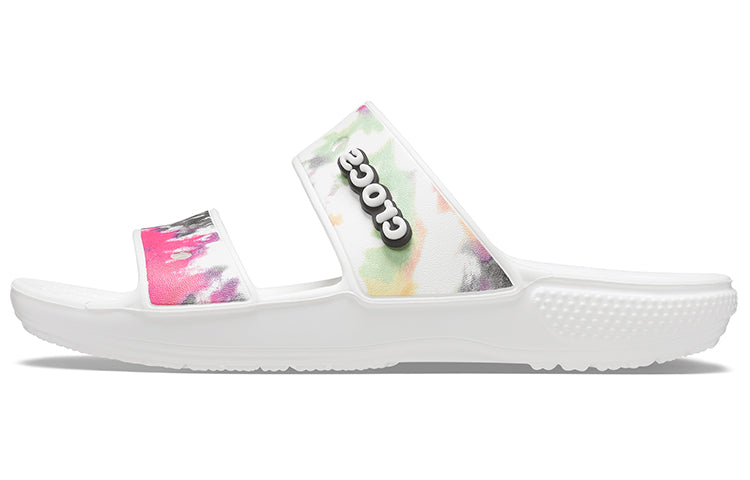 (WMNS) Crocs Classic Tie-dye Graphic Sandal 'Black Green' 207283-94S