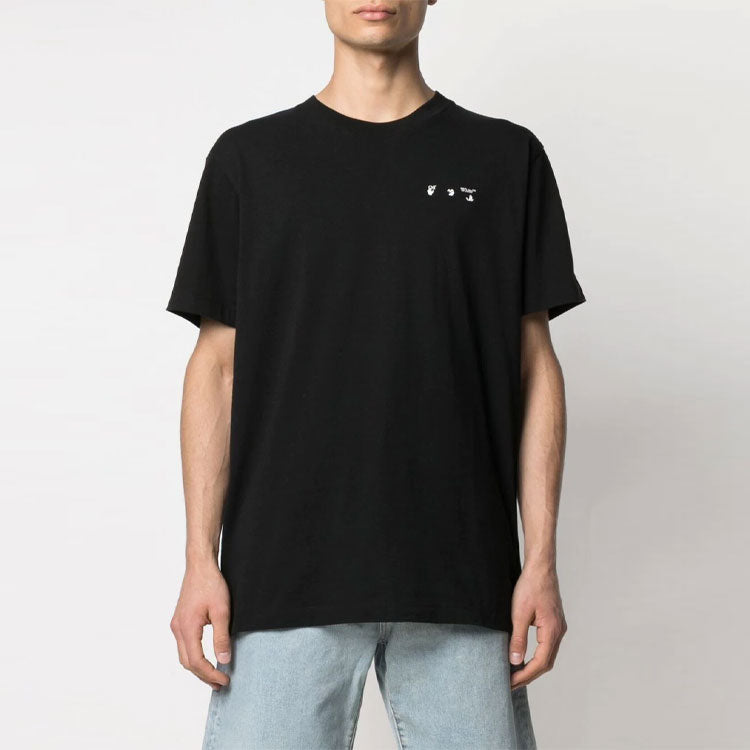 Off-White SS21 Logo Short Sleeve Ordinary Version Black OMAA027S21JER0041001