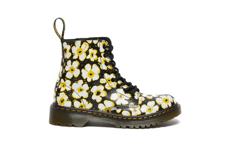 Dr. Martens 1460 Pansy Fayre Martin-Boots K Black/Yellow 26613001