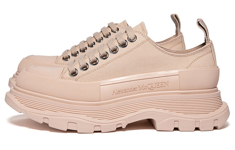 (WMNS) Alexander McQueen Tread Slick Low Lace Up 'Peach' 611705W4MV26827