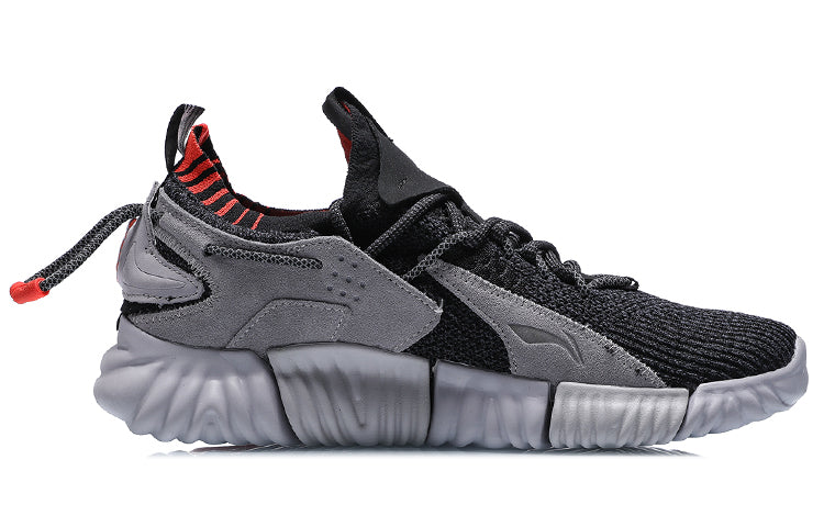 Li-Ning WuKong Ace Low Paris Fashion Week 'Black Grey Red' AGLP111-8