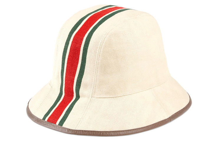 Gucci Canvas Fedora Hat With Web Stripe 'Light Beige' 661943-4HAG3-2865