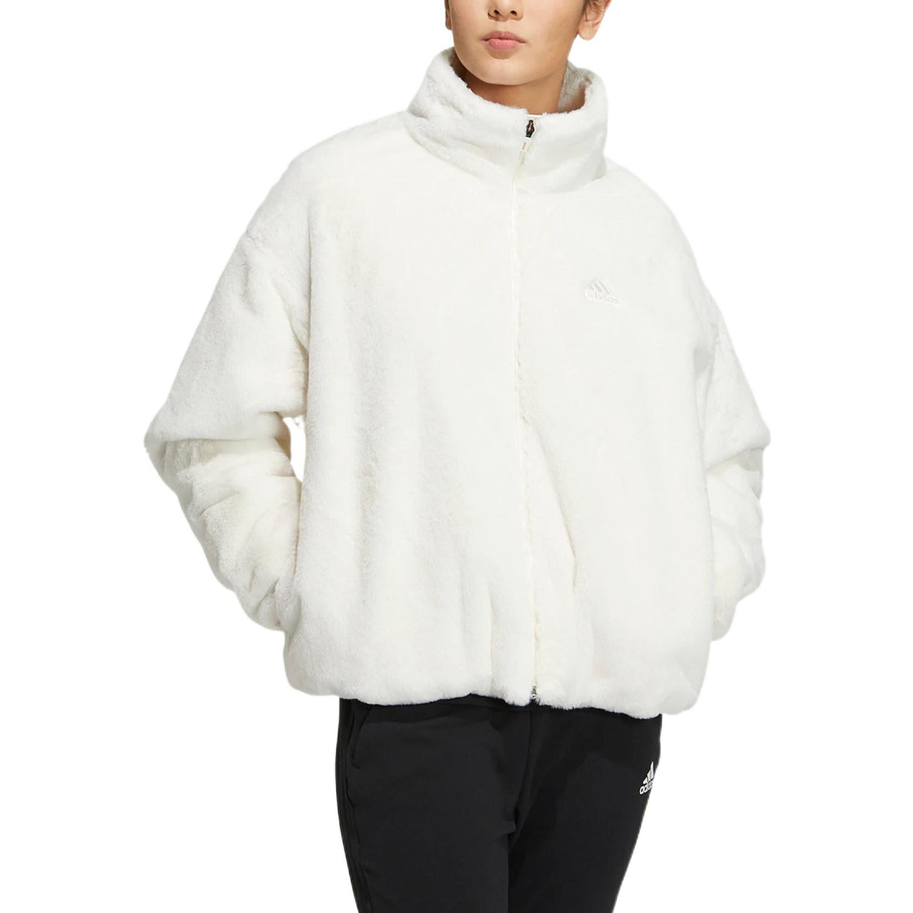 (WMNS) adidas Met Fur Jacket Asia Sizing 'White' HM7102