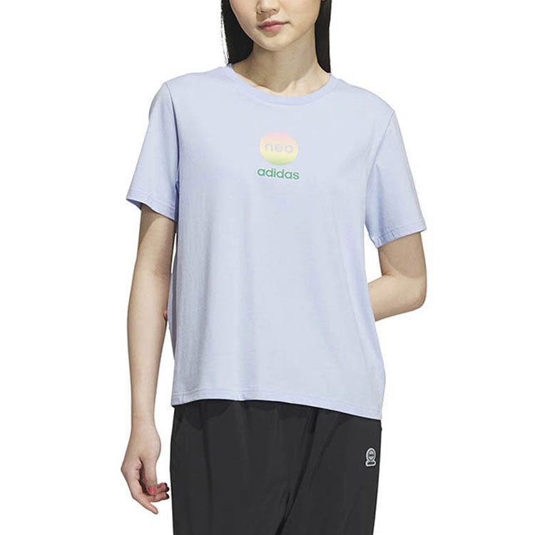 (WMNS) adidas Neo Graphic T-Shirt 'Purple' IP3876