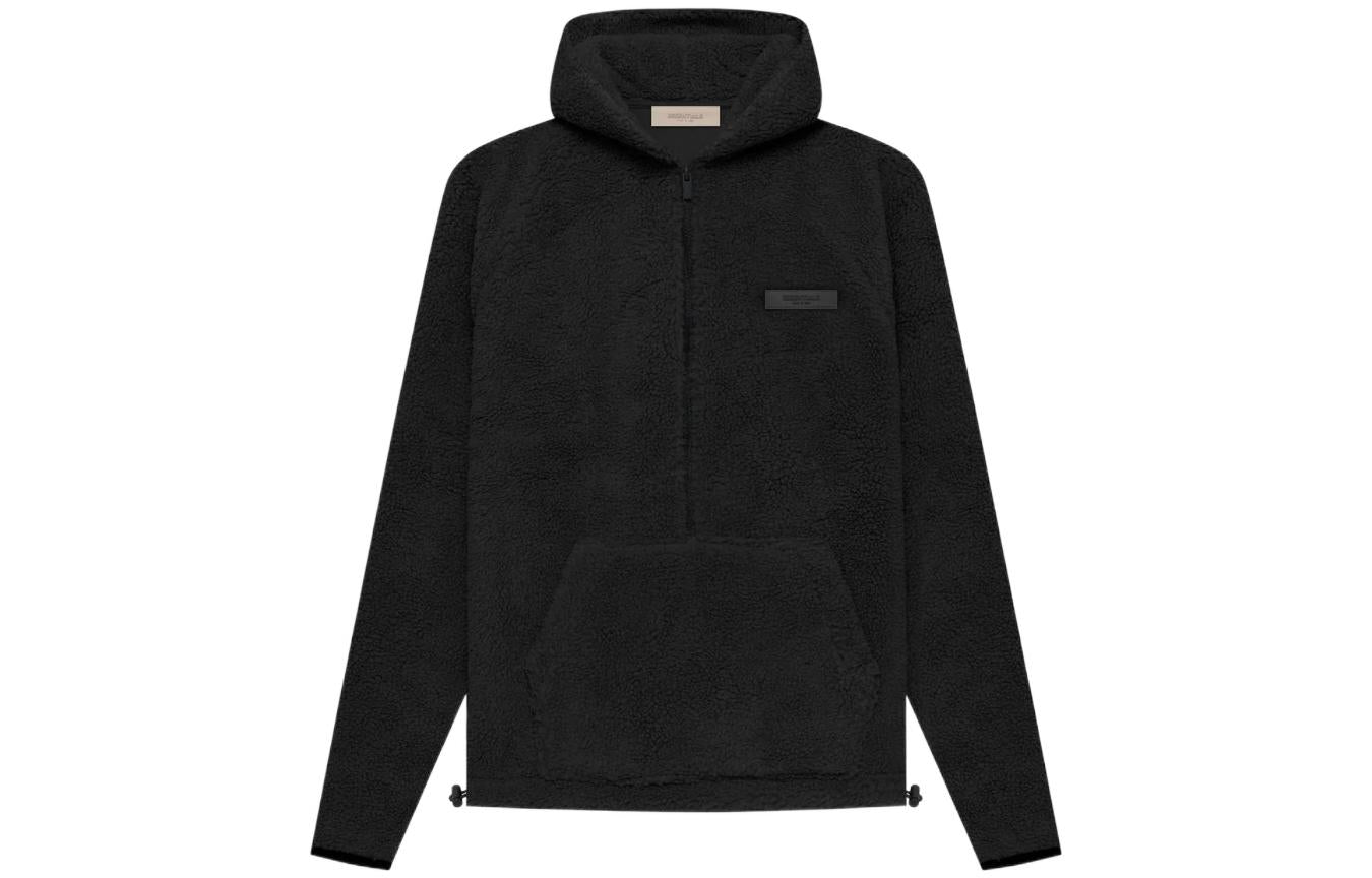 Fear of God Essentials SS22 Polar Fleece Half Zip Hoodie 'Iron' FOG-SS22-396