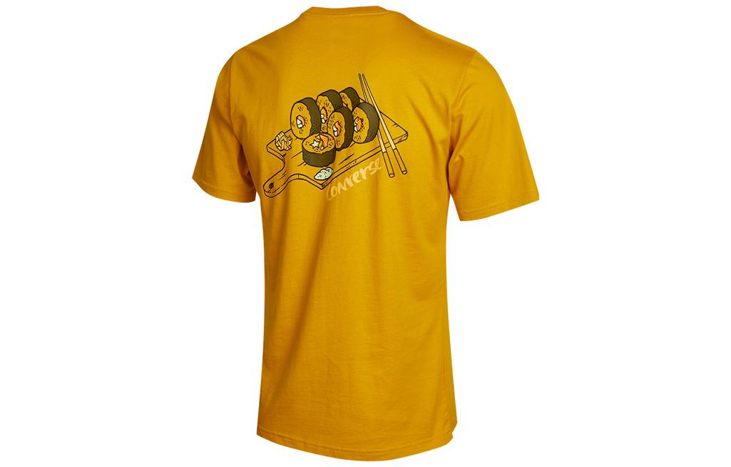 Converse Sushi Graphic Short Sleeve Pocket T-Shirt Asia Sizing 'Yellow' 10022855-A03