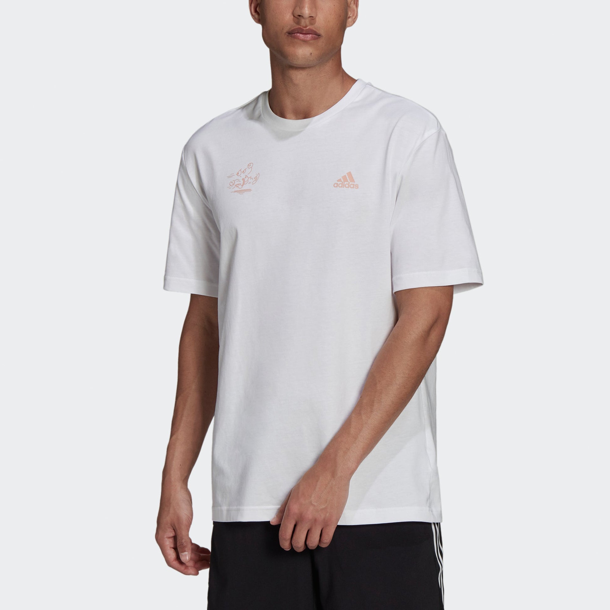 adidas Sig Gfx 1 Sports Running Short Sleeve Men's White GV1349