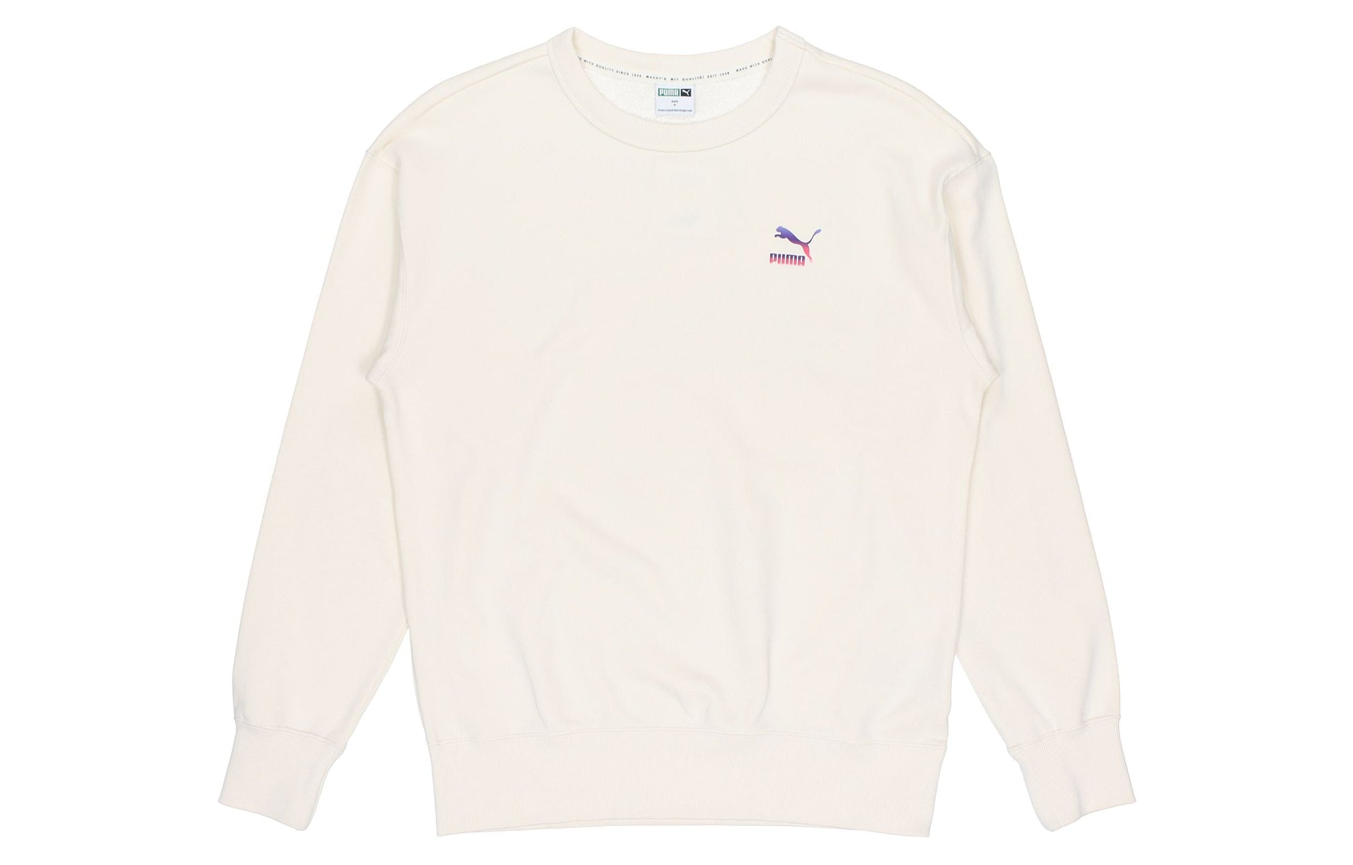 PUMA Athleisure Casual Sports Loose Round Neck Knit Pullover White 534498-73