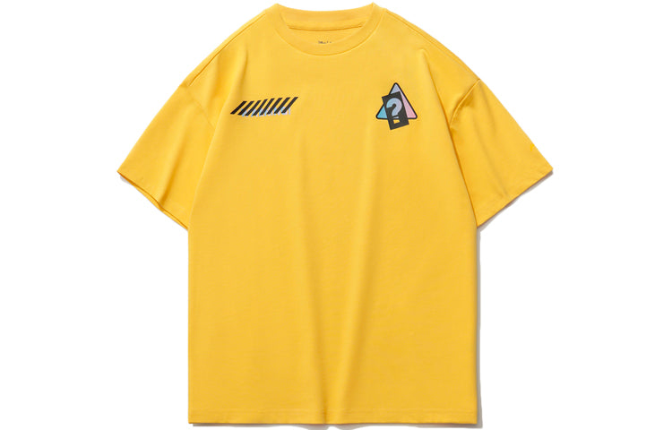 Li-Ning x Disney Crossover Sports Fashion Series Subject Cartoon Printing Loose Sports Short Sleeve Yellow AHSR586-3