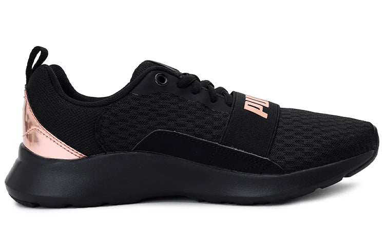 (WMNS) PUMA Wired Metallic SoftFoam 'Black Pink' 374624-01