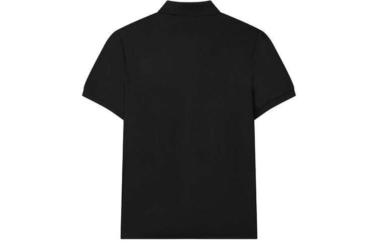 FILA Solid Color Sports Short Sleeve Polo Shirt Black F11M132112F-BK