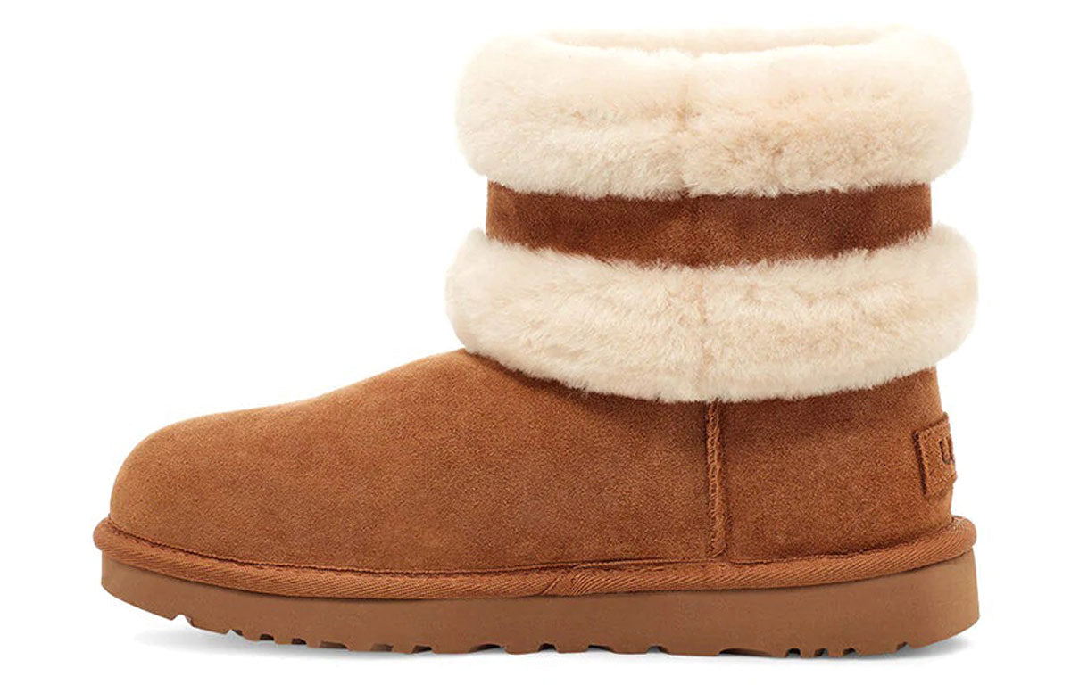 (WMNS) UGG Fluff Mini Belted 'Brown' 1112483-CNAT