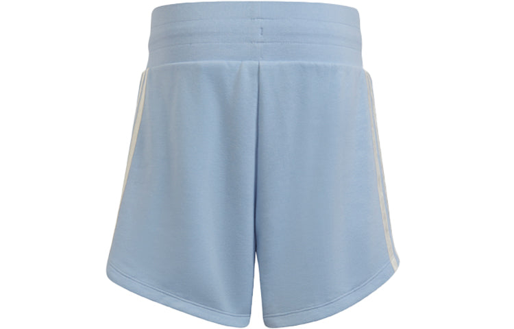 (GS) adidas originals Graphic Print High-Waist Shorts 'Blue' IB8452