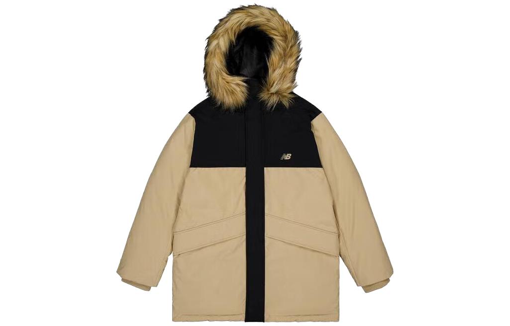 New Balance Warm Hooded Coat Asia Sizing 'Khaki Black' AMJ33330-INC