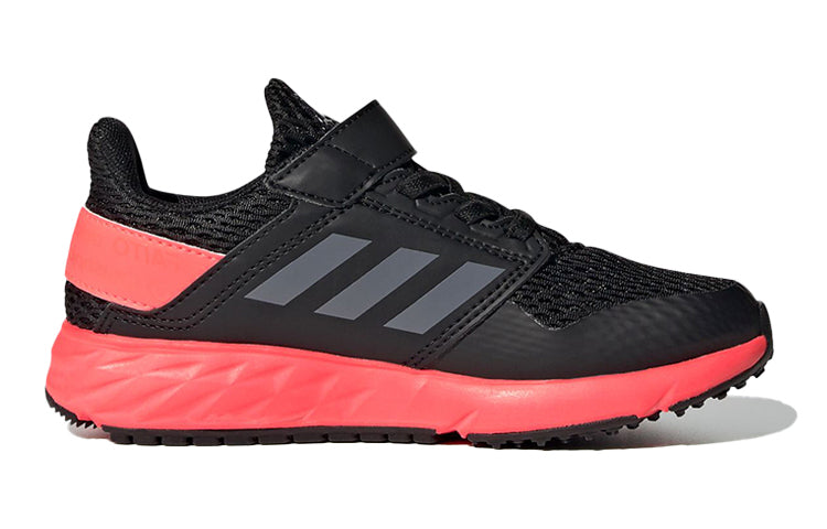 (GS) adidas Fortafaito Top Strap 'Black Red' FW7287