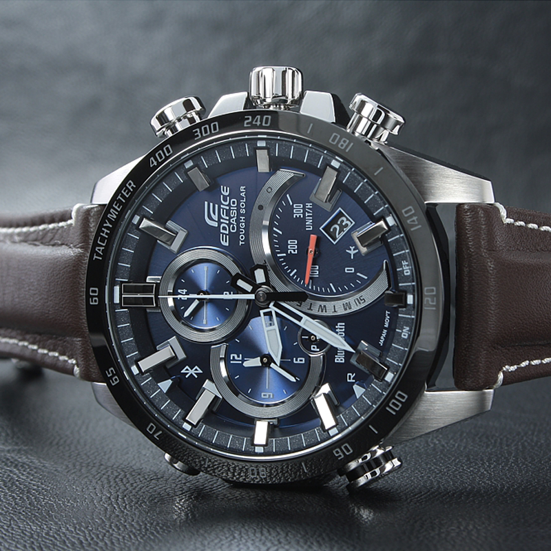 CASIO EDIFICE Quartz Waterproof Solar Powered Mens Brown Analog EQB-501XBL-2A