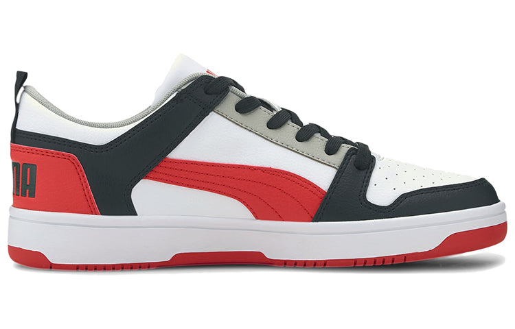 PUMA Rebound Lay Up Lo SL Black/White/Red Low Board Shoes 369866-09