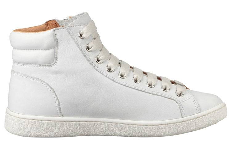 (WMNS) UGG Olive Leather Trainer 'White' 1019663-WHT