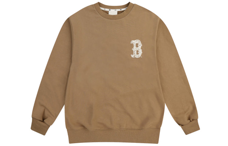 MLB Like Series Boston Red Sox Back Alphabet Logo Round Neck Pullover Unisex Coffee 31MT05941-43B
