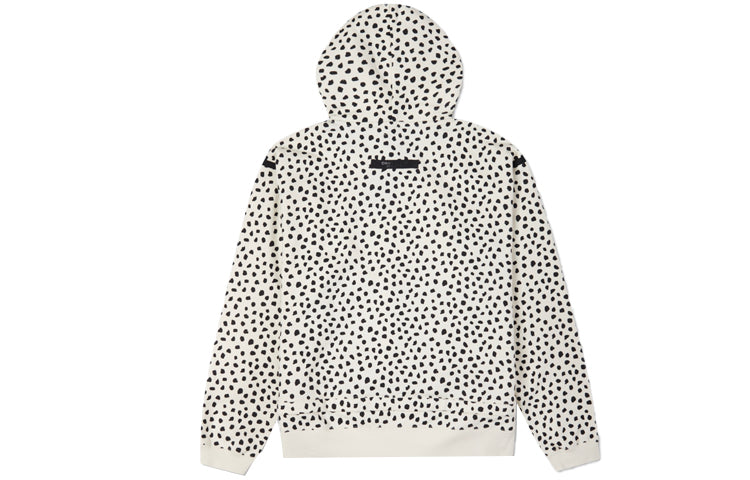 Converse Court-Ready Cheetah Half Zip Hoodie Asia Sizing 'Egret Spotted Leopard' 10022291-A01