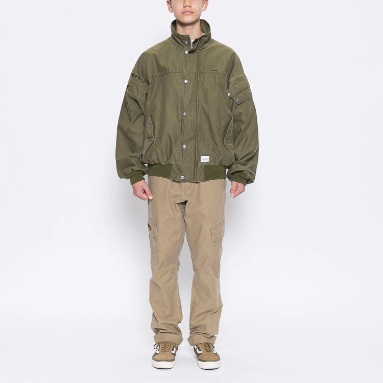 WTAPS Fad / Jacket Cotton Satin Letters Logo Printed Jacket Men 201WVDT-JKM03