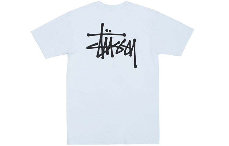 Stussy Basic Tee Classic Printing Short Sleeve Unisex Light Blue 1904181-317