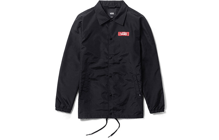 Vans Box Logo Coach Jacket 'Black Red' VN0A3DGBBLK