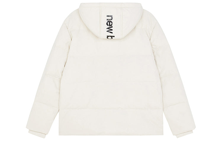 New Balance Logo Hooded Jacket Asia Sizing 'White' AMJ13331-BE