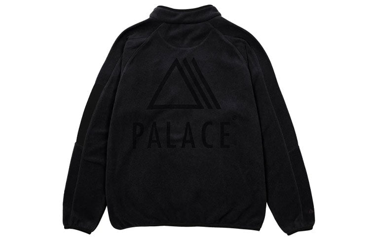 PALACE 1/4 Zip Half Zipper Alphabet Logo Round Neck Jacket Unisex Black P20PTF001