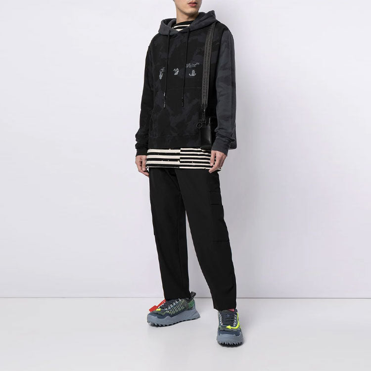 Off-White FW21 Tie Dye Alphabet Pattern Version Black OMBB034R21FLE0071009