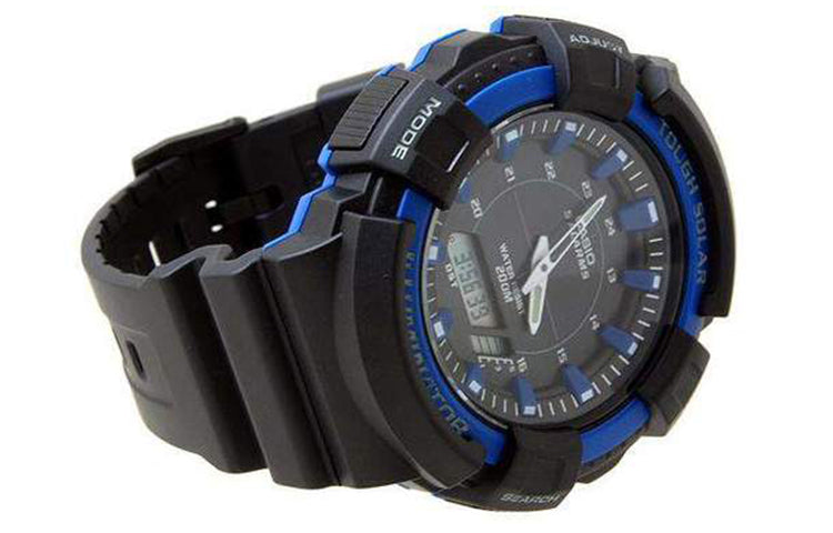 CASIO Solar Powered Mens BlueBlack Analog/Digital Combo AD-S800WH-2A22021