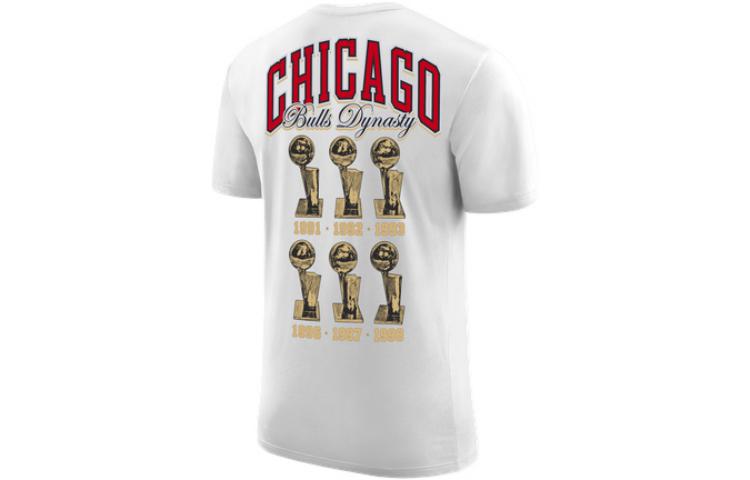 Men's Nike Chicago Bulls Printing Logo Loose Round Neck Pullover Short Sleeve White T-Shirt DA7285-100