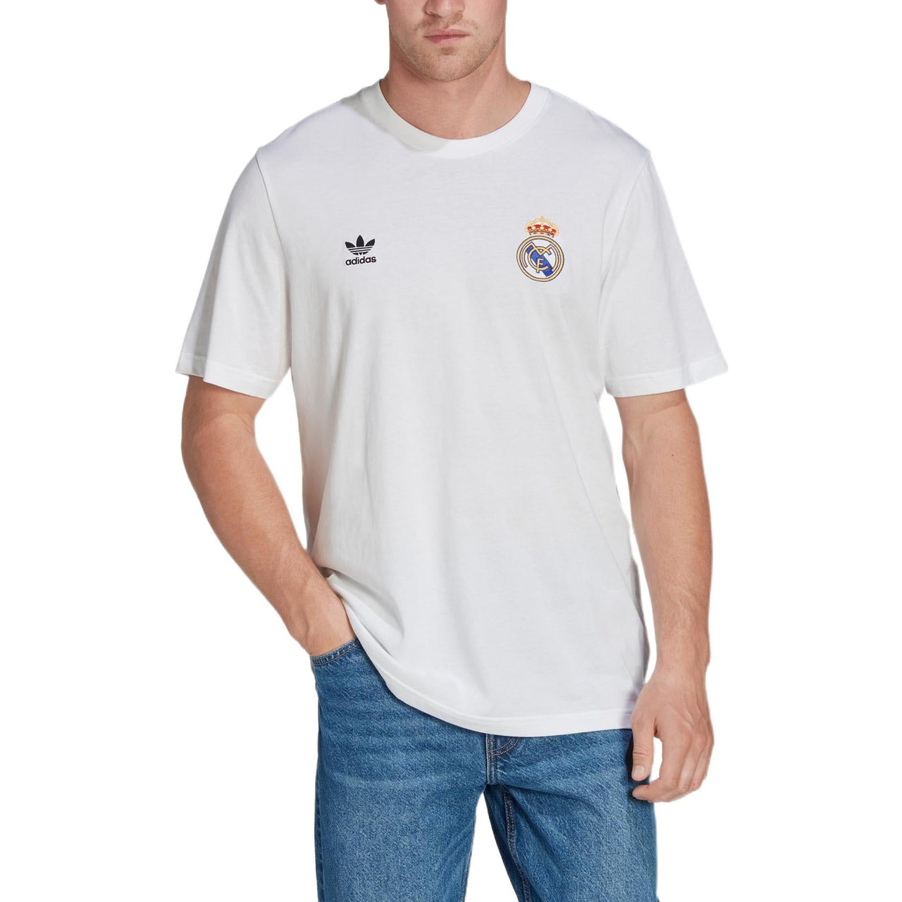 adidas originals Real Madrid Essentials Trefoil Tee 'White' H54687