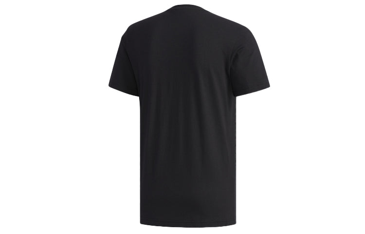 adidas Sports Camouflage Pattern Round Neck Short Sleeve Black FM6103
