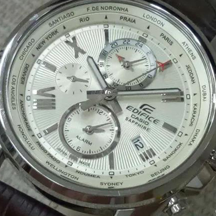 CASIO Waterproof EDIFICE Mens Silver Analog EFB-301JBL-7A2021