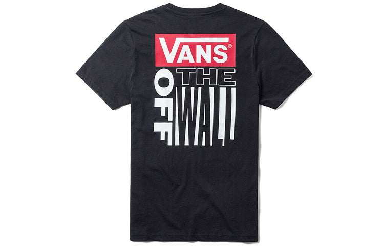 Men's Vans Back Large Logo Printing Short Sleeve Black VN0A3TWZBLK