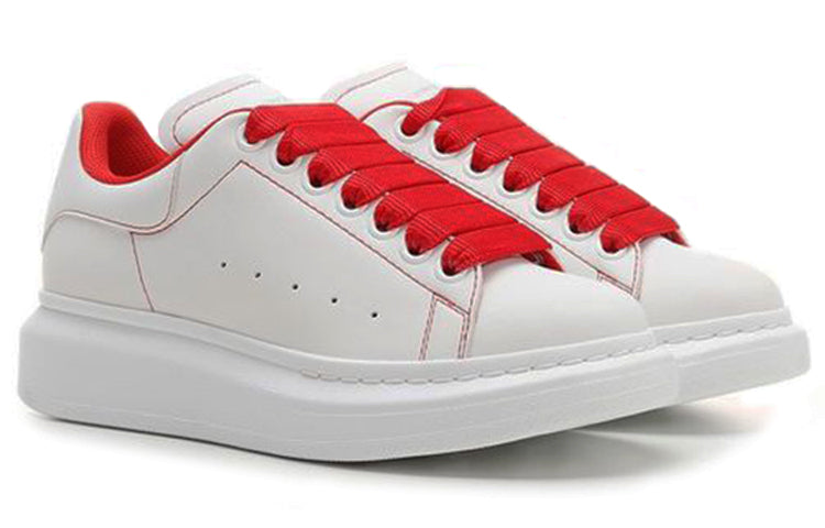 (WMNS) Alexander McQueen Larry Sneakers 'White Red' 676698W4RJ19676