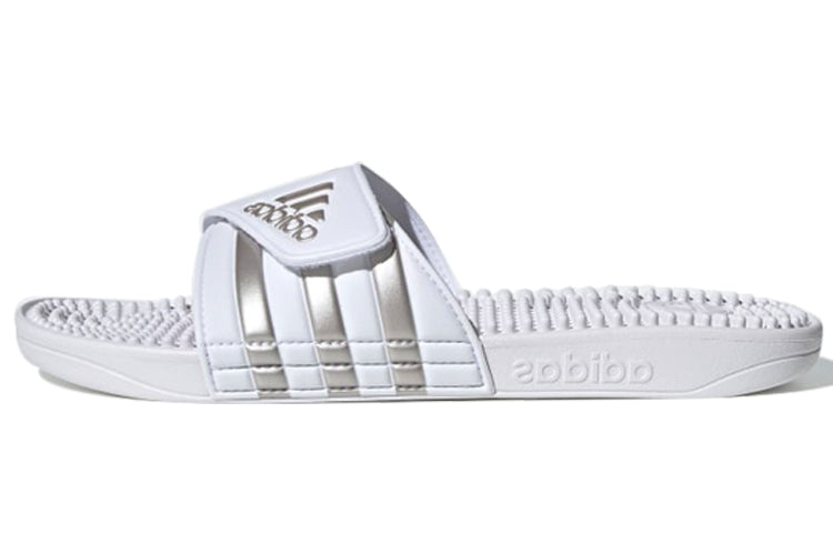 adidas Adissage Slides 'White Platinum Metallic' F35576