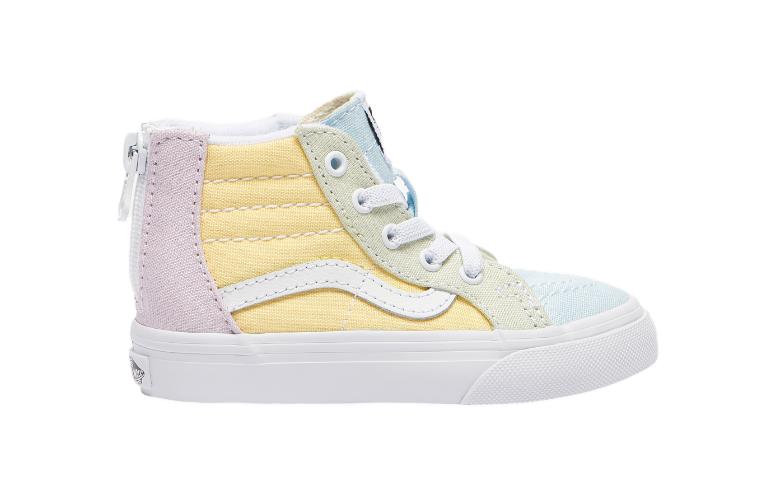 (TD) Vans Sk8-Hi Zip Shoes 'White Pink Yellow' VN000XG5ATD