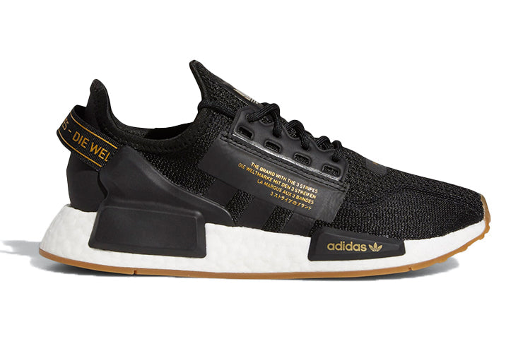 (GS) adidas originals NMD_R1 V2 J 'Black White' FZ2134