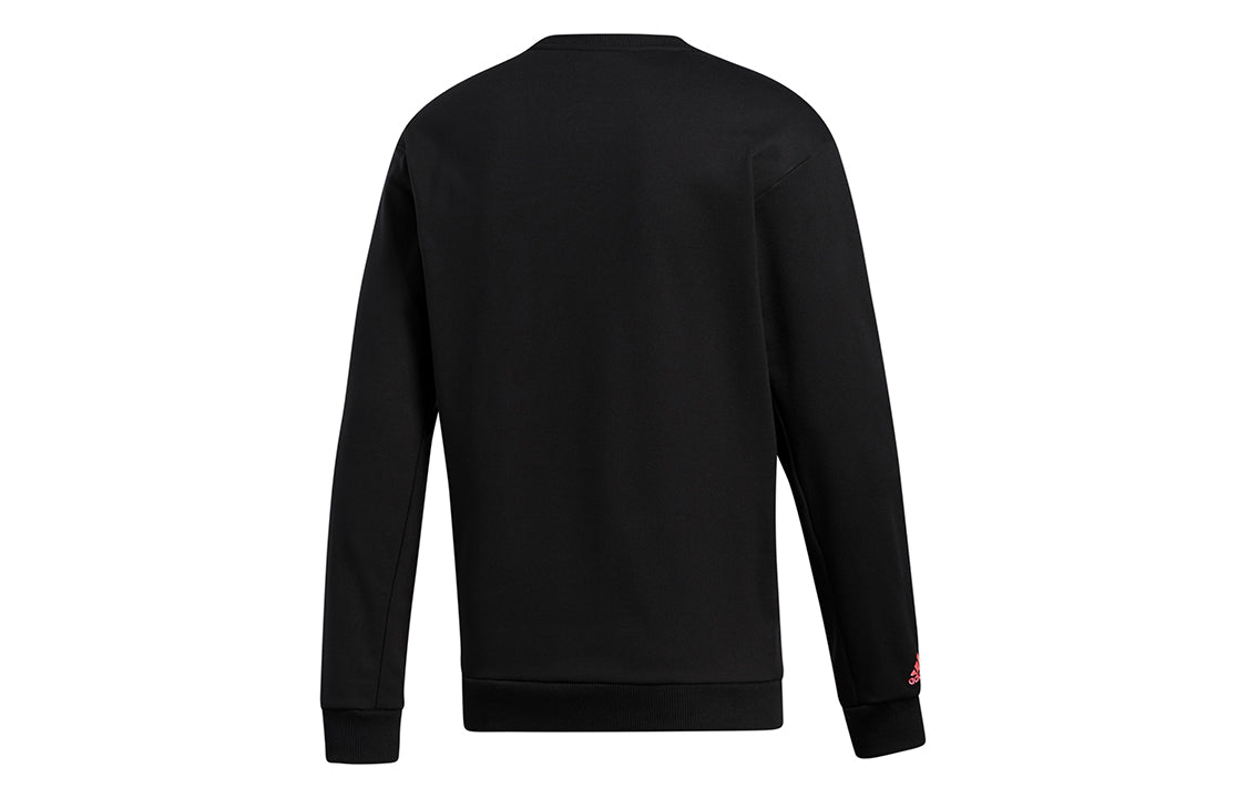 adidas Printing Round Neck Sports Pullover Black GP6260