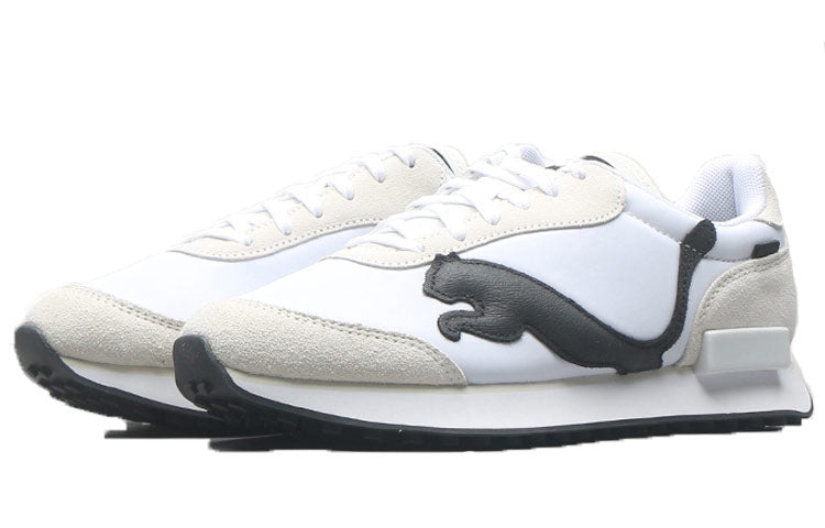 PUMA Unisex Future Rider Risk Alert Running Shoes White/Black 380864-01